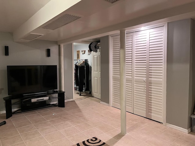 view of tiled bedroom