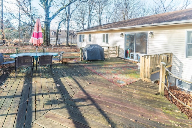 deck with grilling area