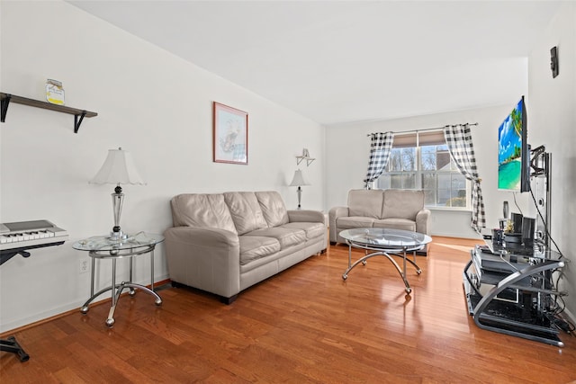 living room featuring hardwood / wood-style floors