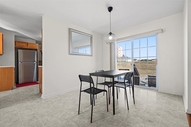 view of dining room