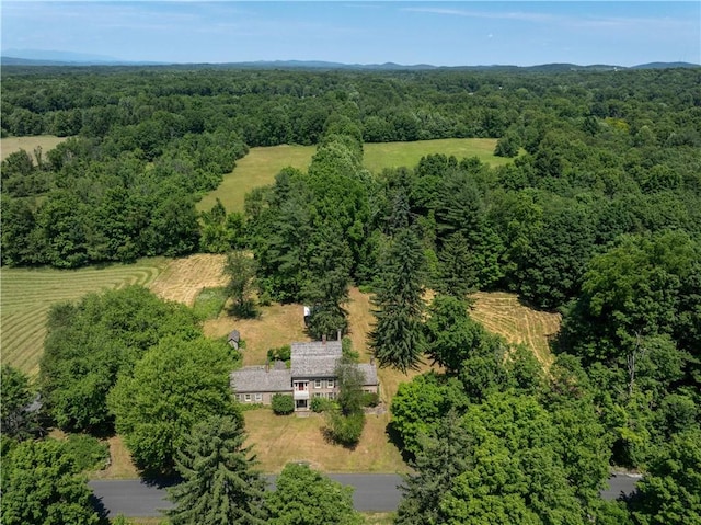 aerial view featuring a rural view