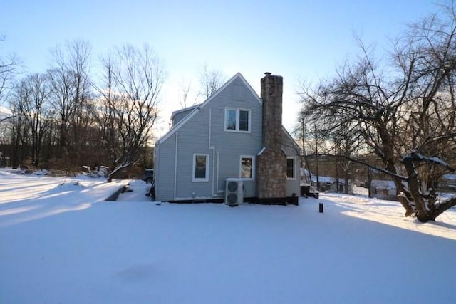 view of snowy exterior