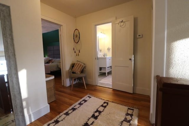 interior space featuring hardwood / wood-style flooring