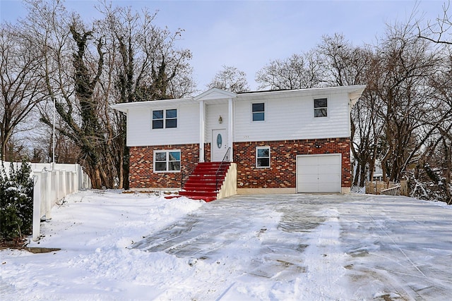 split foyer home with a garage