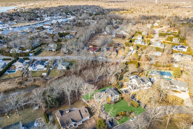 drone / aerial view with a residential view