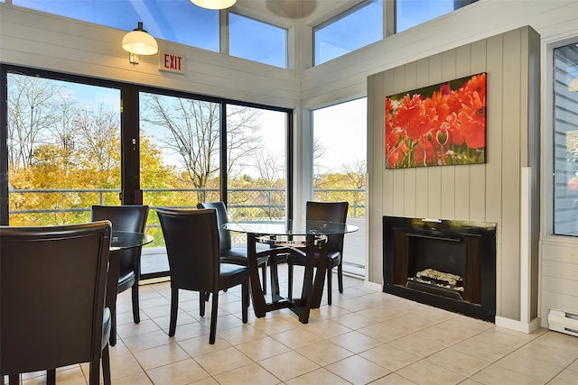 sunroom with plenty of natural light