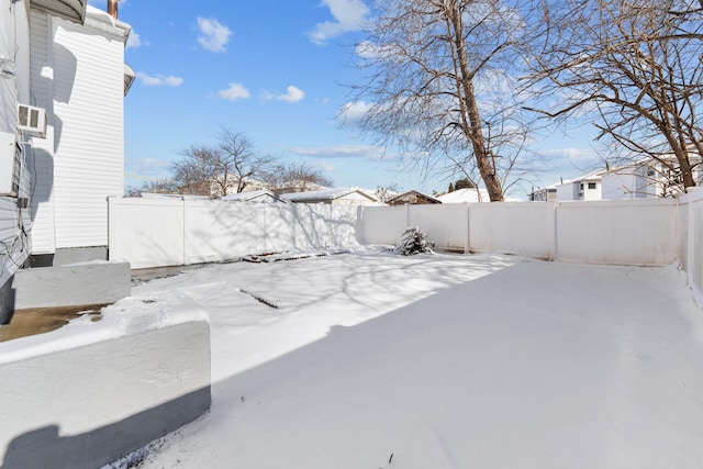 view of snowy yard