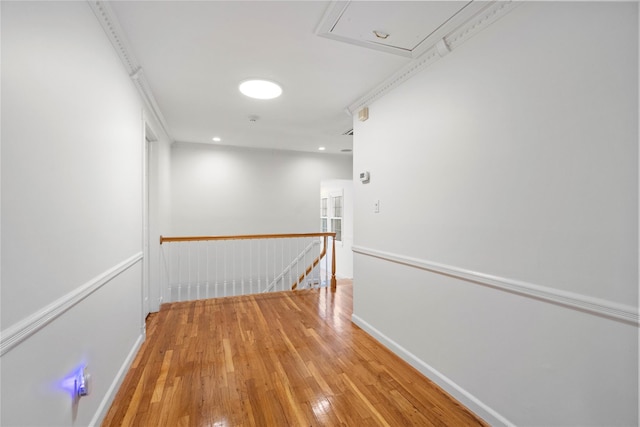 hall featuring light hardwood / wood-style flooring