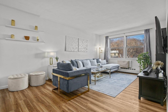 living room featuring hardwood / wood-style floors