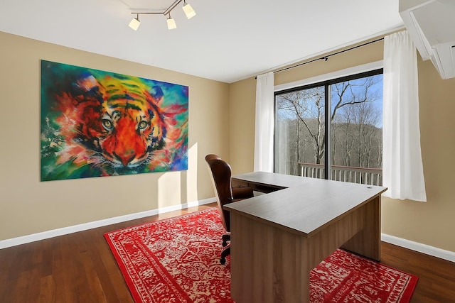 3 Fox Den Ln, North Salem, NY 10560 - office area featuring baseboards and dark wood finished floors