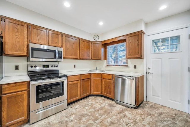 kitchen featuring sink and appliances with stainless steel finishes