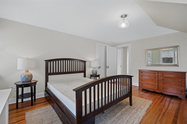 bedroom featuring hardwood / wood-style flooring