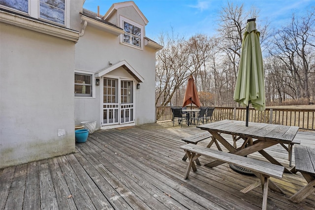 view of wooden deck