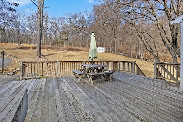 view of wooden terrace