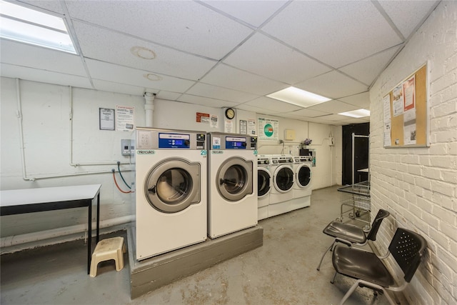 laundry area featuring independent washer and dryer