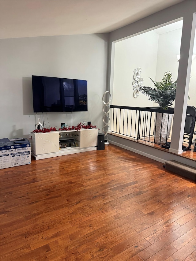 living room with wood-type flooring