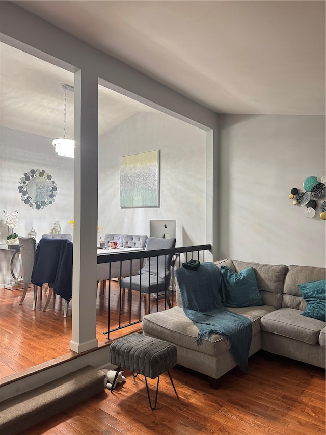 living room featuring wood-type flooring