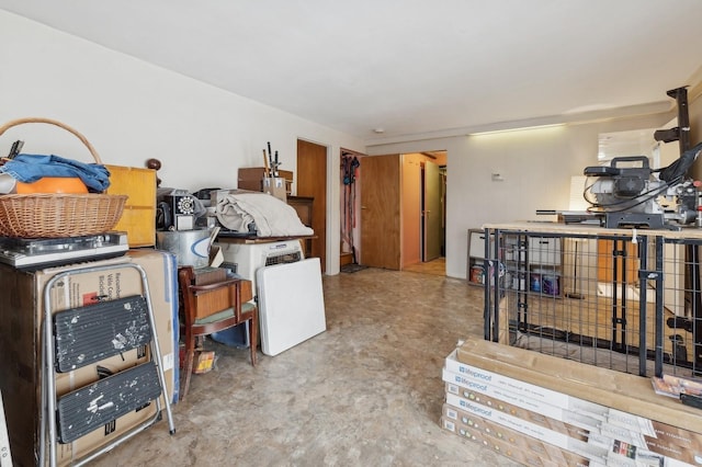 interior space with concrete flooring