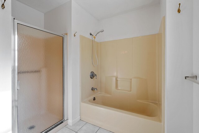 bathroom with tile patterned flooring