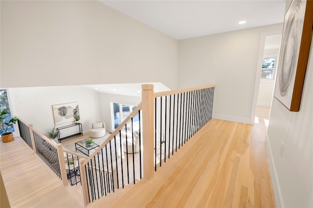 hallway featuring hardwood / wood-style flooring