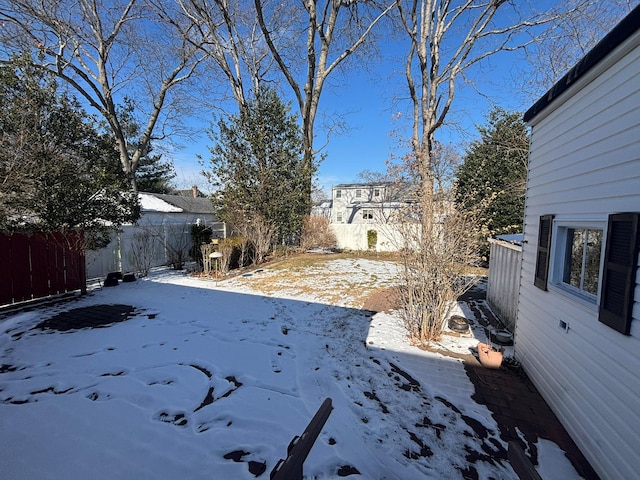 view of snowy yard