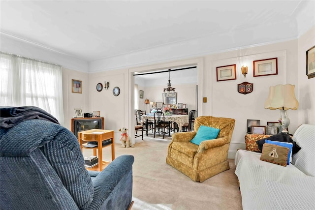 view of carpeted living room