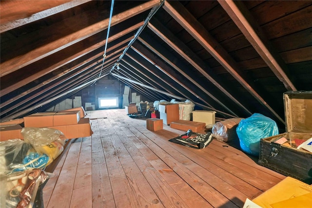 view of attic