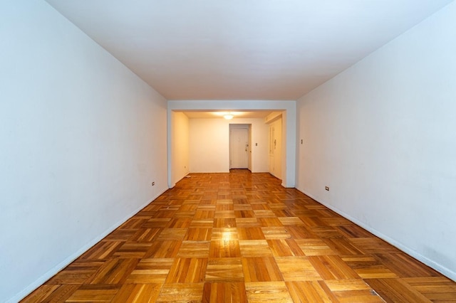 hall with light parquet flooring