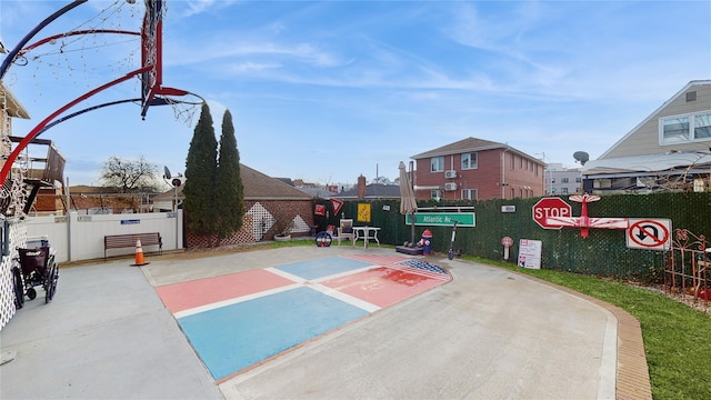 view of basketball court