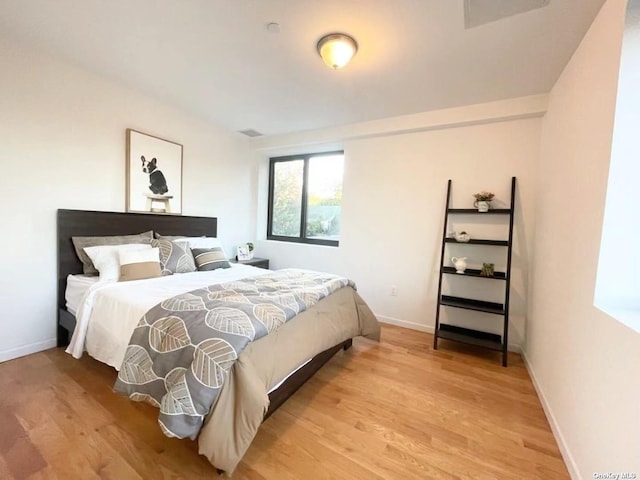 bedroom featuring light hardwood / wood-style floors