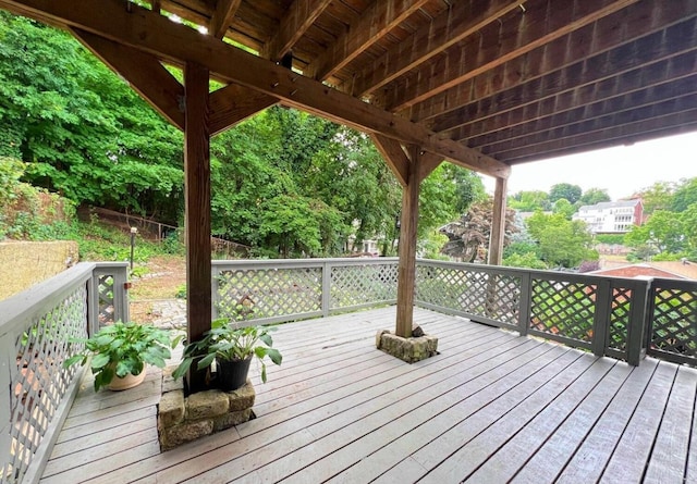 view of wooden terrace