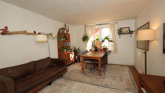 interior space with light hardwood / wood-style flooring