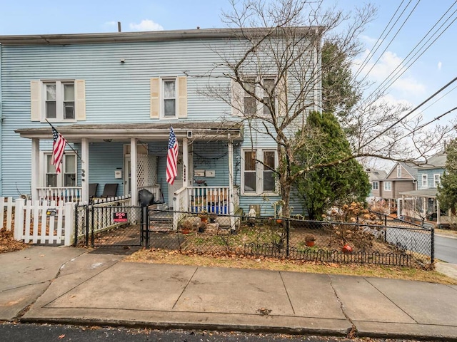 view of front of house with covered porch