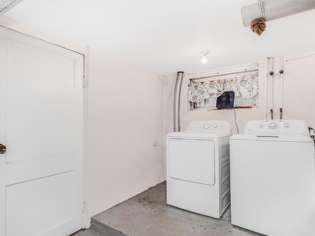 laundry area featuring washing machine and dryer