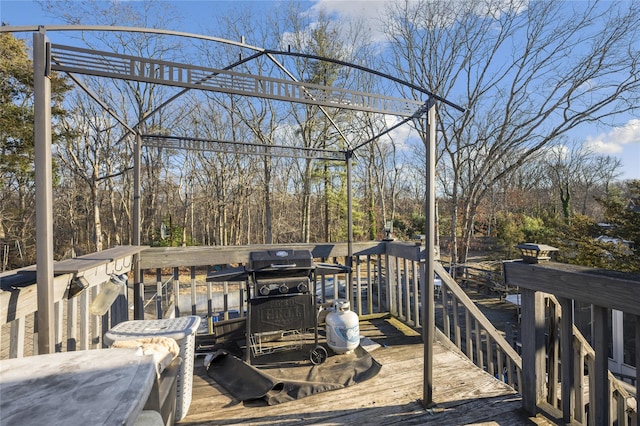 view of wooden deck