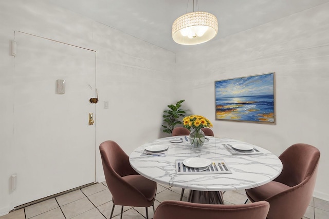 dining room featuring light tile patterned floors