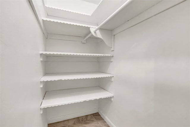 view of walk in closet