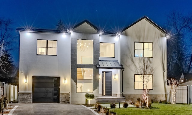 view of front of house featuring a garage