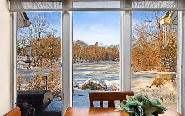 entryway featuring a wall of windows