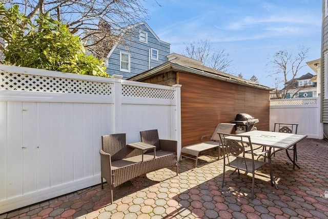 view of patio / terrace with grilling area