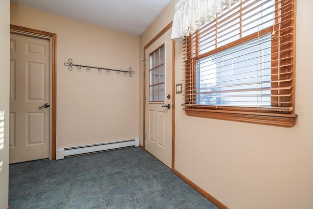 entryway featuring baseboard heating