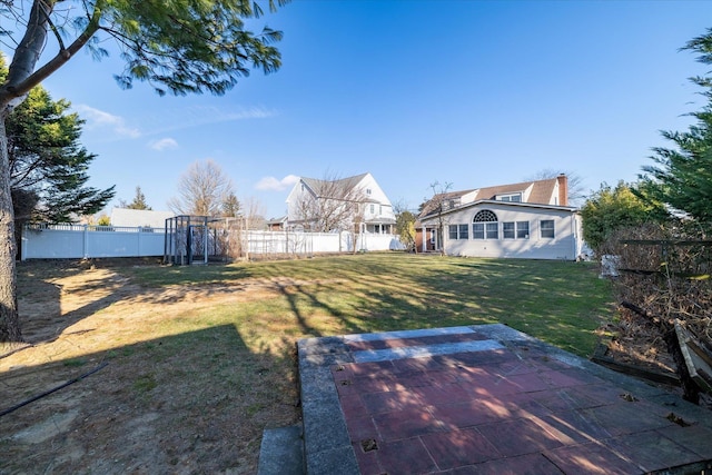 view of yard with a patio area