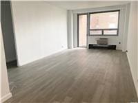 unfurnished living room with dark hardwood / wood-style flooring