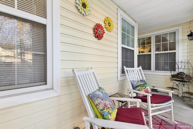 view of patio with a porch