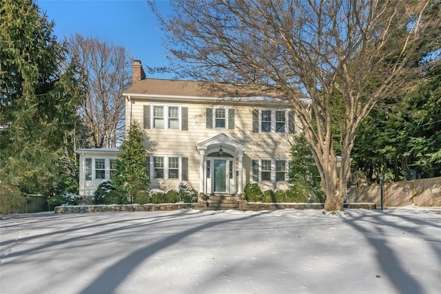 view of colonial home