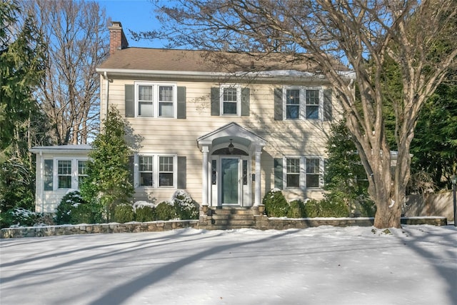 view of colonial home