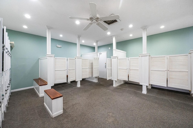 view of home's community featuring ceiling fan