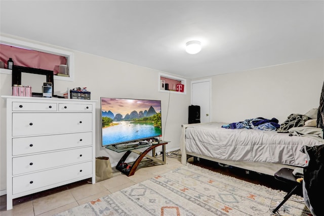 view of tiled bedroom