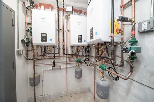 utilities featuring tankless water heater