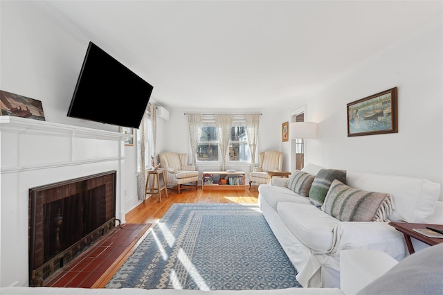 living room featuring wood-type flooring